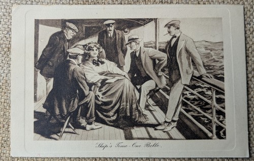 Gibson girl surrounded men - by,