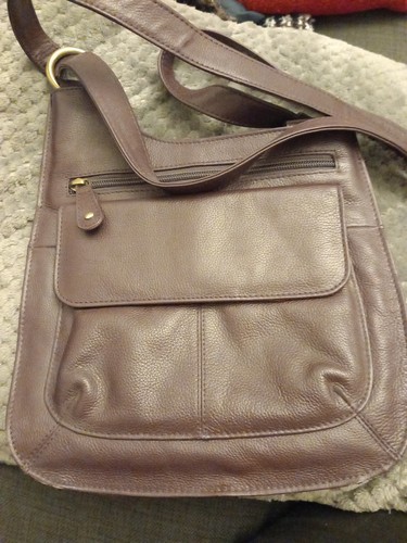 Hotter brown leather crossbody - brown,