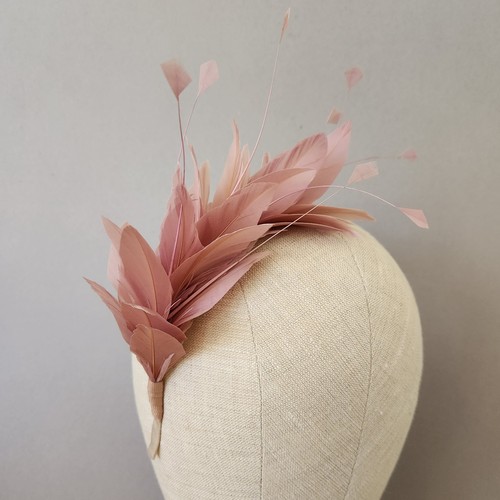 Nude latte feather headband - nude,