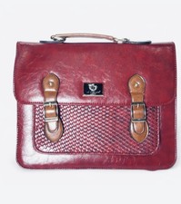  HT Fashion Satchel Ox Red Leather With  Handbag would make a perfect gift.