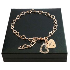 Personalised Bracelet, Rose Gold Chain with Engraving, Gift for Daughter, Mum