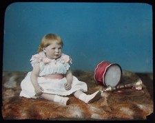 Glass Magic Lantern Slide BABY