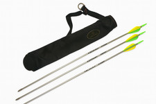 Game Winner Archery Quiver 3-Easton Scout Aluminum Arrows Youth Target Set-AC132