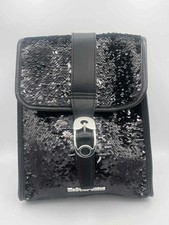 Dr. Martens Black Sequin Backpack – Small Leather Satchel Style Bag