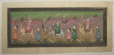 Indian Miniature / Mogal Procession / Hand Painted on Cloth (see details)(M249)