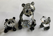 SWAROVSKI CRYSTAL GLASS PANDA AND CUBS BOXED & IN EXCELLENT CONDITION - 5063690