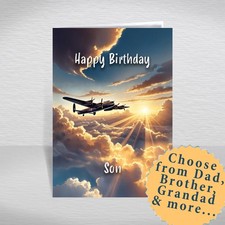 Lancaster Bomber Birthday Card
