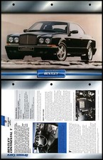 Bentley Continental T - 1991 - Saloons - Atlas Dream Cars Fact File Card