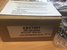 Land Rover Defender Rear NAS Lamp Guards -Pair- Brunel Silver KBX7401