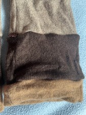 Turtle Doves Cashemere Leg/Ankle Warmers-Neutral/Brown Tones-Good Condition