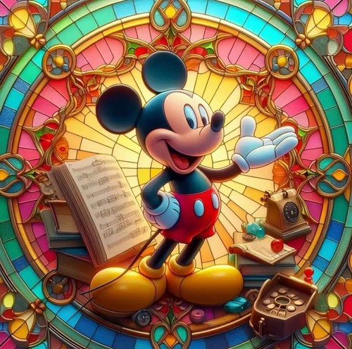 Mickey 11ct stamped cross - 11ct,