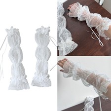 Long Lace Fingerless Gloves