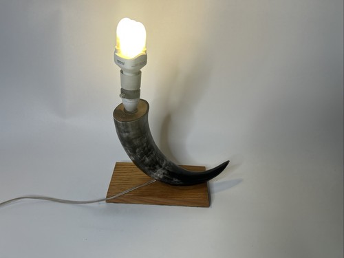 Vintage horn table lamp - vintage,