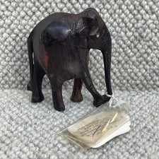 Hand-Carved Wooden Elephant
