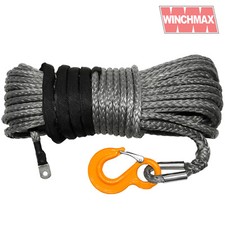 Winch Rope 12mm Dyneema Synthetic x 30m with Competition Hook WINCHMAX