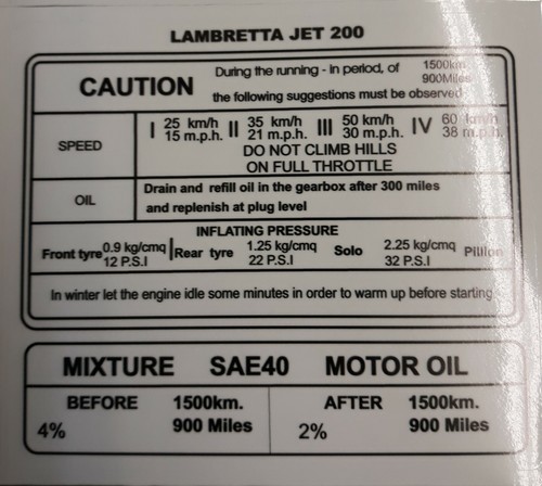 Lambretta jet 200 running - lambretta,