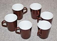 RETRO SWIFT CARAVAN MOTOR HOME BROWN MELAMINE MUGS X 6 MADE IN DEVON CAMPING