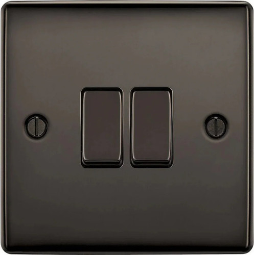 Switch black double light - switch,