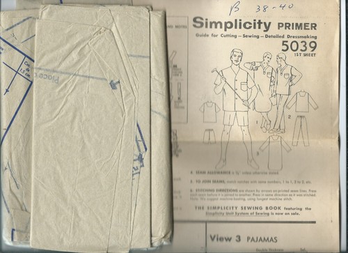 5039 sewing pattern s - s,