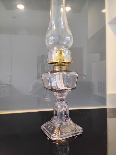 Vintage glass paraffin oil - paraffin,