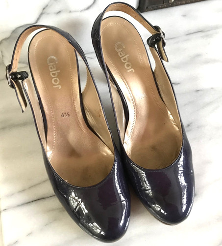 Gabor navy blue patent leather - navy,