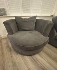 grey swivel cuddle chair