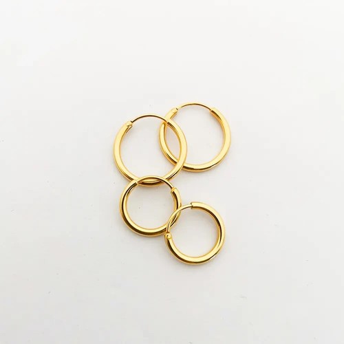 9ct gold 5mm sleeper - 9ct,