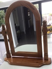Solid pine dressing table mirror