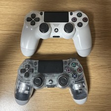Sony Playstation 4 Dualshock Controller Official PS4 White/Clear- FAULTY W41 D21