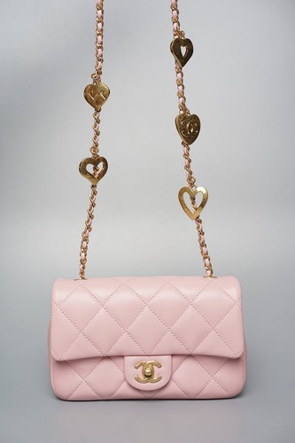 Rose quilted lambskin mini - quilted,