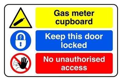 Gas meter cupboard - meter, this