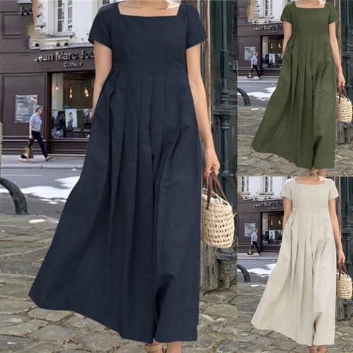 Women pleated summer linen - summer,
