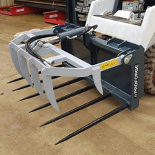 PROFORGE 1.2m Muck Grab with Skidsteer Brackets - Heavy-Duty Hydraulic Grab