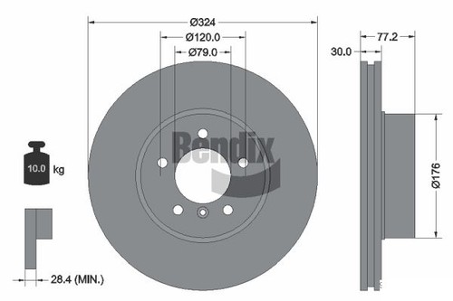 Pcs bendix braking bds1087hc - pcs,