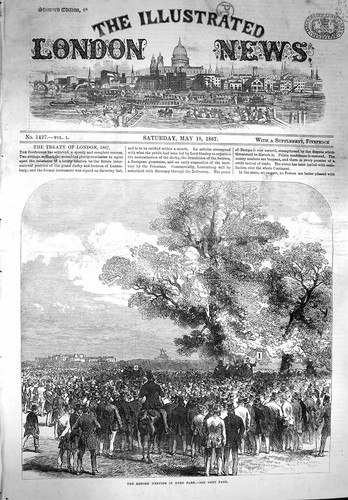 Original old antique print - old,