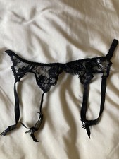 Stunning Black Lace Suspender Belt 23-24”