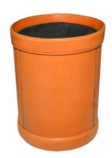 Genuine Leather Round Trash