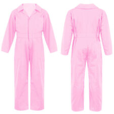 UK Kids Girls Jumpsuits Overall Mechanic Costume Boiler Suit Cargo Coverall
