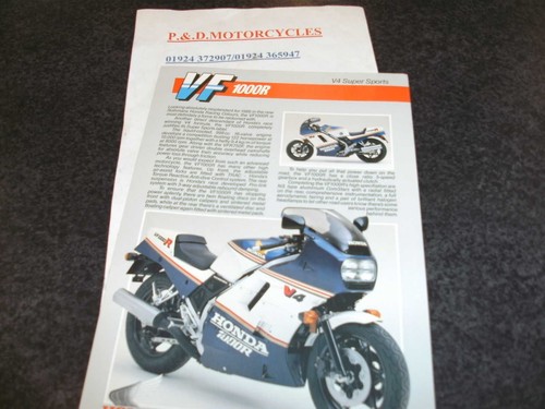 Honda vf1000r sales leaflet - sales,