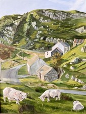 Culkein Drumbeg Sutherland Painting Sheep Highlands Landscape Canvas , Acrylic