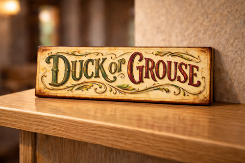 Duck grouse sign low - or,