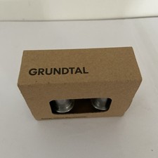 2 IKEA GRUNDTAL Hanger Wall Mounted Stainless Steel Knob BOXED Mikael Warnhammar