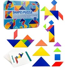 Tangrams Wooden Puzzle Geometric Shapes - Children's Montessori Puzzle