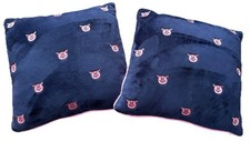 M&S 2x Percy Pig Velvet Soft Navy Cushions - NEW