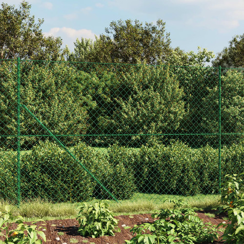 Chain link fence with - chain,