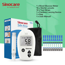 Sinocare Safe Accu Blood Glucose Monitor+Diabetes Test Strips Individual  Pack