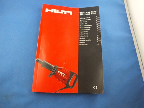 Instructions for hilti 1500 - instructions, te