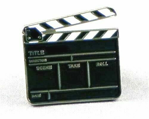 Clapperboard pin badge