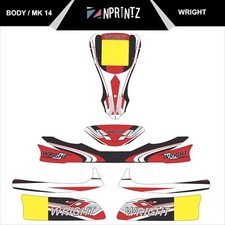 MK 14 WRIGHT FULL KART STICKER KIT - KARTING --CADET-ROOKIE HONDA