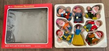 Vintage Woolworths Disney Snow White & the Seven Dwarfs Christmas Decorations